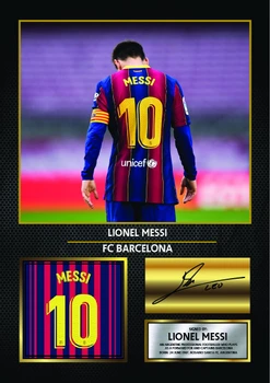 Lionel Messi printed signature poster