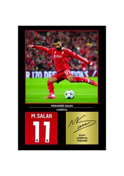Mo Salah printed signature poster