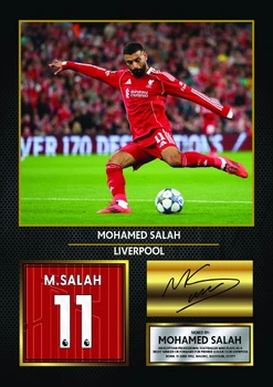 Mohamed Salah printed signature poster