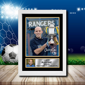 Alex Rae 2 Signed Autographed Footballers Star Poster Print Framed Merch Gift Alex Rae 2 Signed Autographed Footballers Star Poster Print Framed Merch Gift