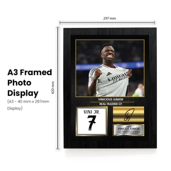 Vinicius Junior printed signature poster – frame view 1