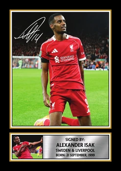 Alexander Isak printed signature poster