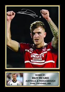 Riley McGree printed signature poster