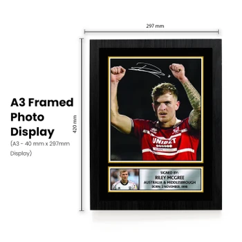 Riley McGree printed signature poster – frame view 1