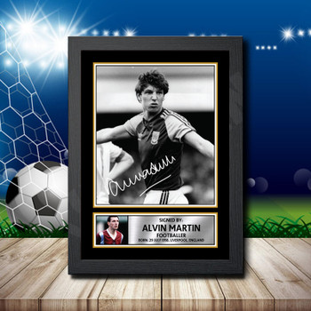 Alvin Martin 1 Signed Autographed Footballers Star Poster Print Framed Merch Gift