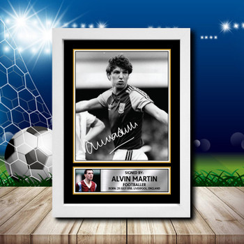 Alvin Martin 1 Signed Autographed Footballers Star Poster Print Framed Merch Gift Alvin Martin 1 Signed Autographed Footballers Star Poster Print Framed Merch Gift