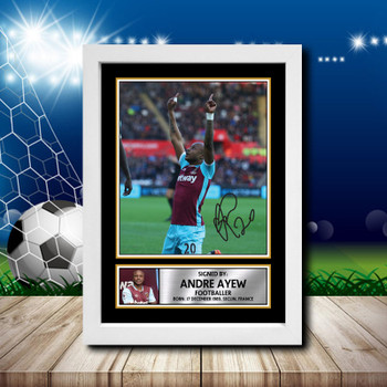 Andre Ayew 1 Signed Autographed Footballers Star Poster Print Framed Merch Gift
