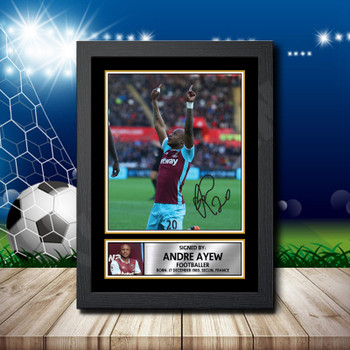 Andre Ayew 1 Signed Autographed Footballers Star Poster Print Framed Merch Gift