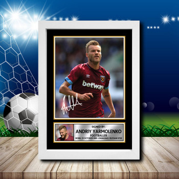 Andriy Yarmolenko 1 Signed Autographed Footballers Star Poster Print Framed Merch Gift