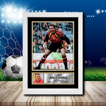 Andy Dibble 2 Signed Autographed Footballers Star Poster Print Framed Merch Gift Andy Dibble 2 Signed Autographed Footballers Star Poster Print Framed Merch Gift