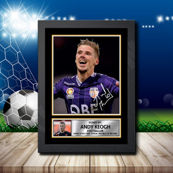 Andy Keogh Signed Autographed Footballers Star Poster Print Framed Merch Gift Andy Keogh Signed Autographed Footballers Star Poster Print Framed Merch Gift