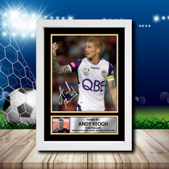 Andy Keogh 2 Signed Autographed Footballers Star Poster Print Framed Merch Gift Andy Keogh 2 Signed Autographed Footballers Star Poster Print Framed Merch Gift