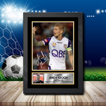 Andy Keogh 2 Signed Autographed Footballers Star Poster Print Framed Merch Gift Andy Keogh 2 Signed Autographed Footballers Star Poster Print Framed Merch Gift