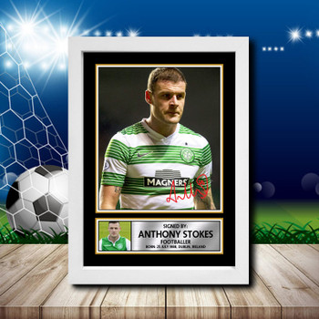 Anthony Stokes 2 Signed Autographed Footballers Star Poster Print Framed Merch Gift Anthony Stokes 2 Signed Autographed Footballers Star Poster Print Framed Merch Gift