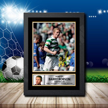 Barry Robson Signed Autographed Footballers Star Poster Print Framed Merch Gift