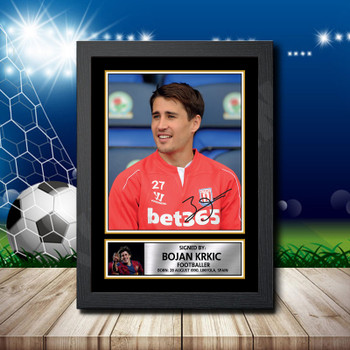 Bojan Krkic 2 Signed Autographed Footballers Star Poster Print Framed Merch Gift