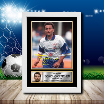 Bontcho Guentchev Printed Signed Poster - Football Portrait Edition Wall Art - High Quality UK Gift