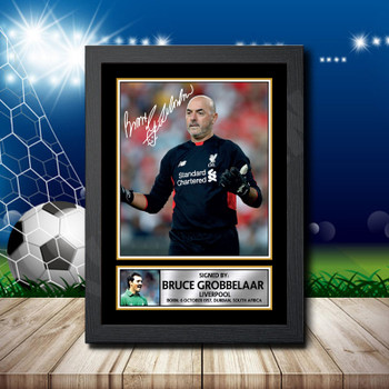 Bruce Grobbelaar 2 Signed Autographed Footballers Star Poster Print Framed Merch Gift