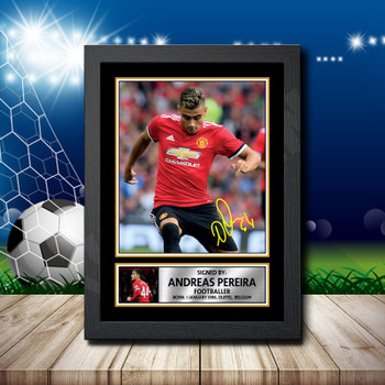 Andreas Pereira 2 Signed Autographed Footballers Star Poster Print Framed Merch Gift Andreas Pereira 2 Signed Autographed Footballers Star Poster Print Framed Merch Gift