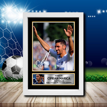 Ciprian Marica 2 Signed Autographed Footballers Star Poster Print Framed Merch Gift Ciprian Marica 2 Signed Autographed Footballers Star Poster Print Framed Merch Gift