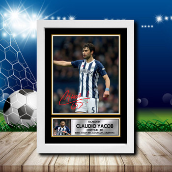 Claudio Yacob 2 Signed Autographed Footballers Star Poster Print Framed Merch Gift Claudio Yacob 2 Signed Autographed Footballers Star Poster Print Framed Merch Gift