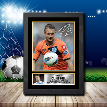 Clint Hill 2 Signed Autographed Footballers Star Poster Print Framed Merch Gift Clint Hill 2 Signed Autographed Footballers Star Poster Print Framed Merch Gift