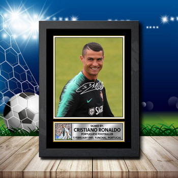 Cristiano Ronaldo 1 Signed Autographed Footballers Star Poster Print Framed Merch Gift Cristiano Ronaldo 1 Signed Autographed Footballers Star Poster Print Framed Merch Gift