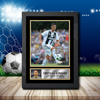 Cristiano Ronaldo 3 Signed Autographed Footballers Star Poster Print Framed Merch Gift Cristiano Ronaldo 3 Signed Autographed Footballers Star Poster Print Framed Merch Gift