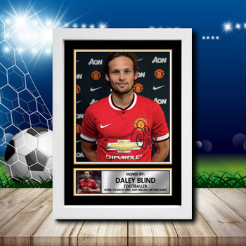 Daley Blind 2 Signed Autographed Footballers Star Poster Print Framed Merch Gift