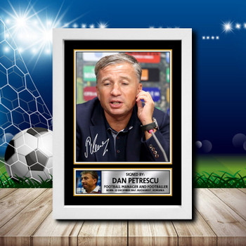 Dan Petrescu Signed Autographed Footballers Star Poster Print Framed Merch Gift Dan Petrescu Signed Autographed Footballers Star Poster Print Framed Merch Gift
