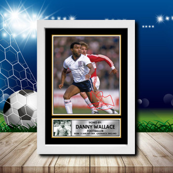 Danny Wallace Signed Autographed Footballers Star Poster Print Framed Merch Gift Danny Wallace Signed Autographed Footballers Star Poster Print Framed Merch Gift