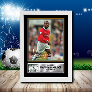 Danny Wallace 2 Signed Autographed Footballers Star Poster Print Framed Merch Gift Danny Wallace 2 Signed Autographed Footballers Star Poster Print Framed Merch Gift