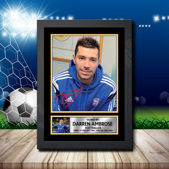 Darren Ambrose Signed Autographed Footballers Star Poster Print Framed Merch Gift Darren Ambrose Signed Autographed Footballers Star Poster Print Framed Merch Gift