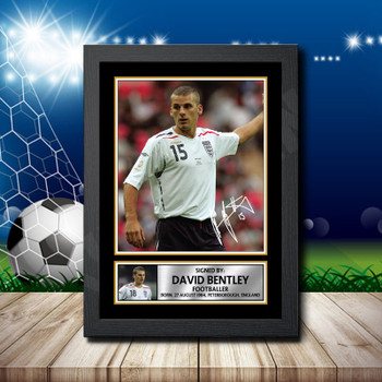 David Bentley 2 Signed Autographed Footballers Star Poster Print Framed Merch Gift