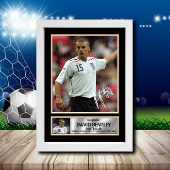 David Bentley 2 Signed Autographed Footballers Star Poster Print Framed Merch Gift David Bentley 2 Signed Autographed Footballers Star Poster Print Framed Merch Gift