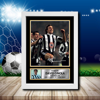 David Ginola 1 Signed Autographed Footballers Star Poster Print Framed Merch Gift