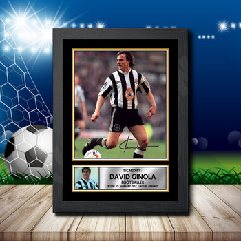 David Ginola 2 Signed Autographed Footballers Star Poster Print Framed Merch Gift