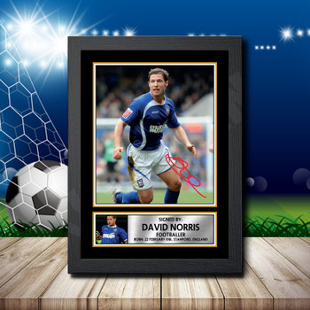 David Norris Signed Autographed Footballers Star Poster Print Framed Merch Gift