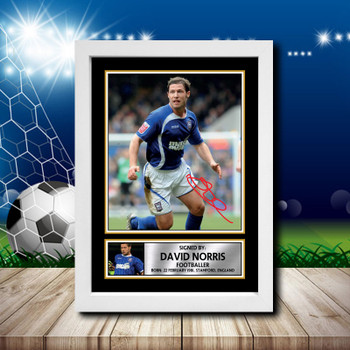 David Norris Signed Autographed Footballers Star Poster Print Framed Merch Gift David Norris Signed Autographed Footballers Star Poster Print Framed Merch Gift