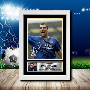 David Unsworth 2 Signed Autographed Footballers Star Poster Print Framed Merch Gift David Unsworth 2 Signed Autographed Footballers Star Poster Print Framed Merch Gift