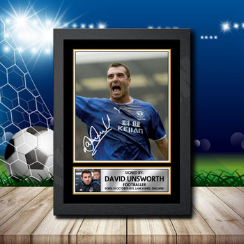 David Unsworth 2 Signed Autographed Footballers Star Poster Print Framed Merch Gift David Unsworth 2 Signed Autographed Footballers Star Poster Print Framed Merch Gift