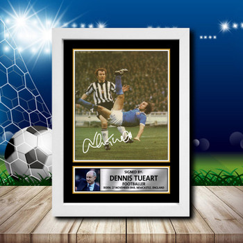 Dennis Tueart 2 Signed Autographed Footballers Star Poster Print Framed Merch Gift Dennis Tueart 2 Signed Autographed Footballers Star Poster Print Framed Merch Gift