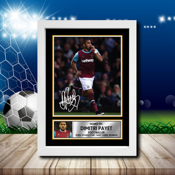 Dimitri Payet 1 Signed Autographed Footballers Star Poster Print Framed Merch Gift Dimitri Payet 1 Signed Autographed Footballers Star Poster Print Framed Merch Gift
