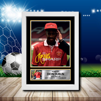 Dion Dublin 1 Signed Autographed Footballers Star Poster Print Framed Merch Gift Dion Dublin 1 Signed Autographed Footballers Star Poster Print Framed Merch Gift