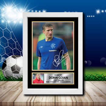 Dorin Goian Signed Autographed Footballers Star Poster Print Framed Merch Gift Dorin Goian Signed Autographed Footballers Star Poster Print Framed Merch Gift