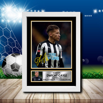 Dwight Gayle 1 Signed Autographed Footballers Star Poster Print Framed Merch Gift Dwight Gayle 1 Signed Autographed Footballers Star Poster Print Framed Merch Gift