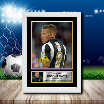Dwight Gayle 2 Signed Autographed Footballers Star Poster Print Framed Merch Gift Dwight Gayle 2 Signed Autographed Footballers Star Poster Print Framed Merch Gift