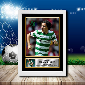 Efrain Juarez 2 Signed Autographed Footballers Star Poster Print Framed Merch Gift Efrain Juarez 2 Signed Autographed Footballers Star Poster Print Framed Merch Gift