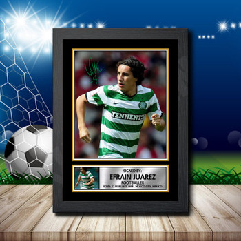 Efrain Juarez 2 Signed Autographed Footballers Star Poster Print Framed Merch Gift Efrain Juarez 2 Signed Autographed Footballers Star Poster Print Framed Merch Gift