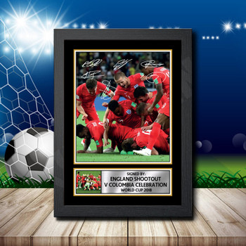 England Shootout V Colombia Celebration World Cup 2018 Signed Autographed Footballers Star Poster Print Framed Merch Gift England Shootout V Colombia Celebration World Cup 2018 Signed Autographed Footballers Star Poster Print Framed Merch Gift
